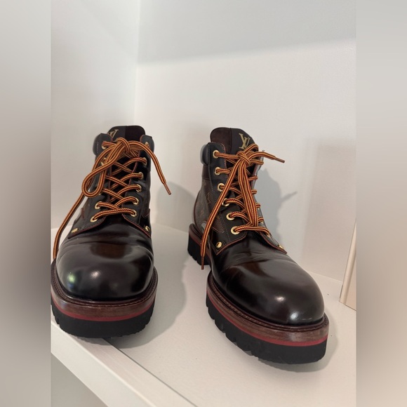 Louis Vuitton Chocolate Brown Leather Boots